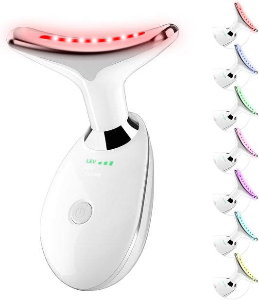 Terapia de luz roja para cara, varita de terapia de luz LED de 7 co...