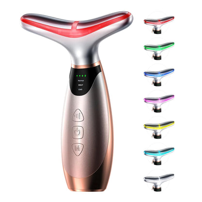 Pedete Masajeador Facial, Terapia de Luz Roja de 7 Colores para Ros...