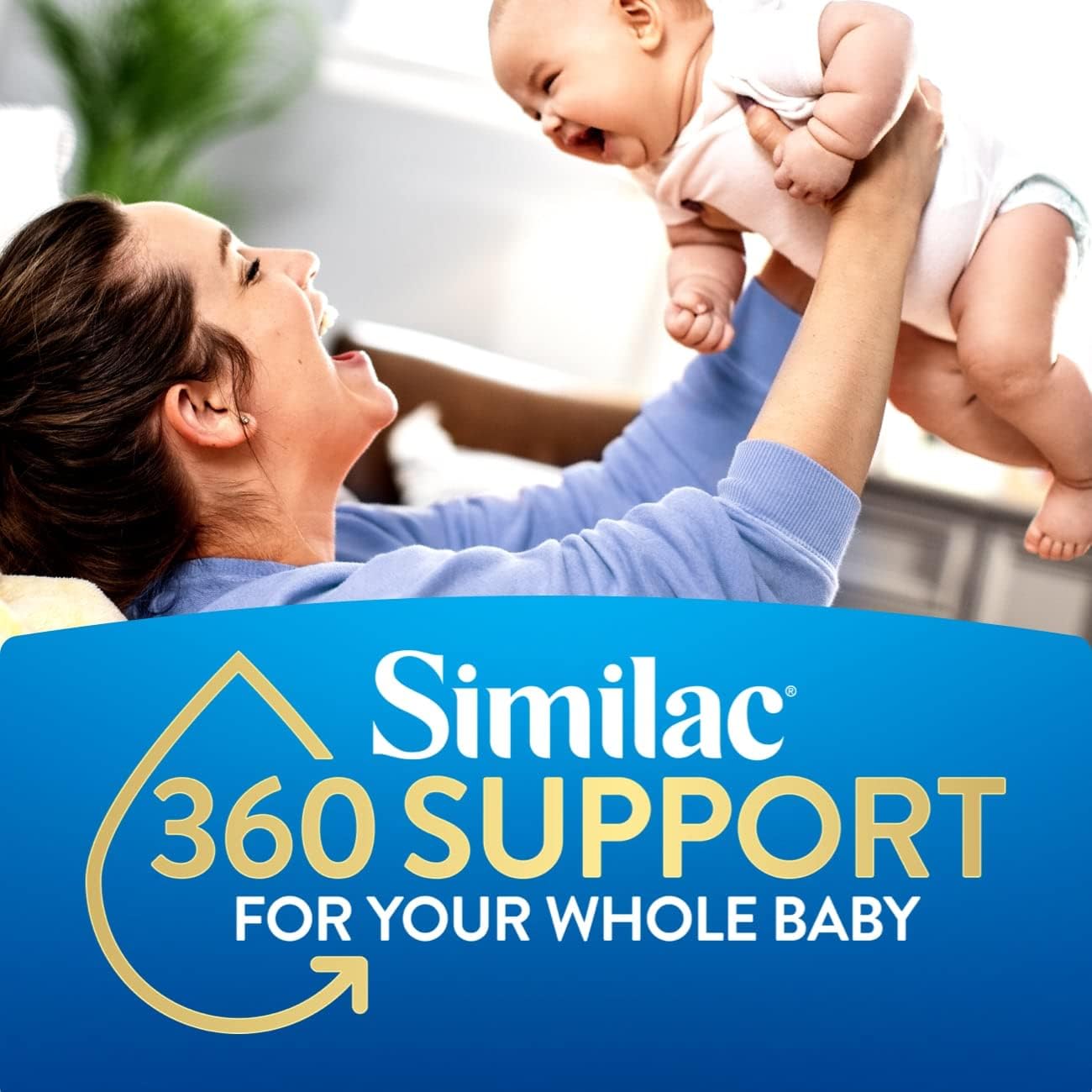 Similac Fórmula infantil 360 Total Care, tiene 5 prebióticos HMO, n...