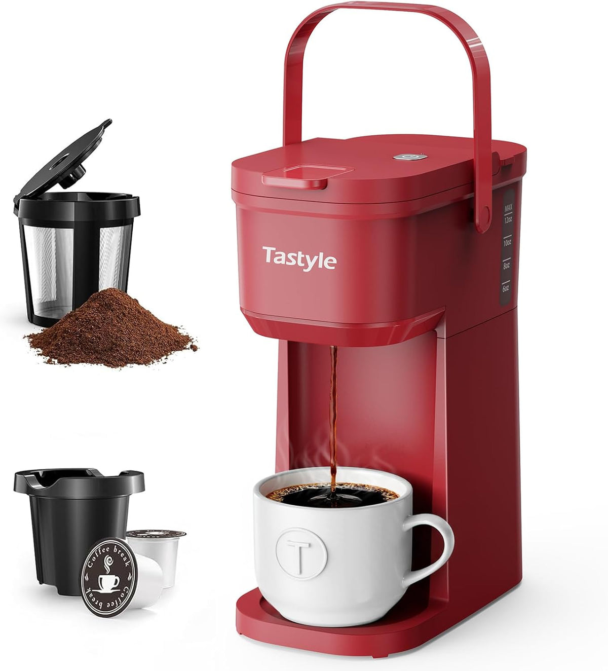 Tastyle Cafetera de una taza de una sola porción, para Cápsulas K y...
