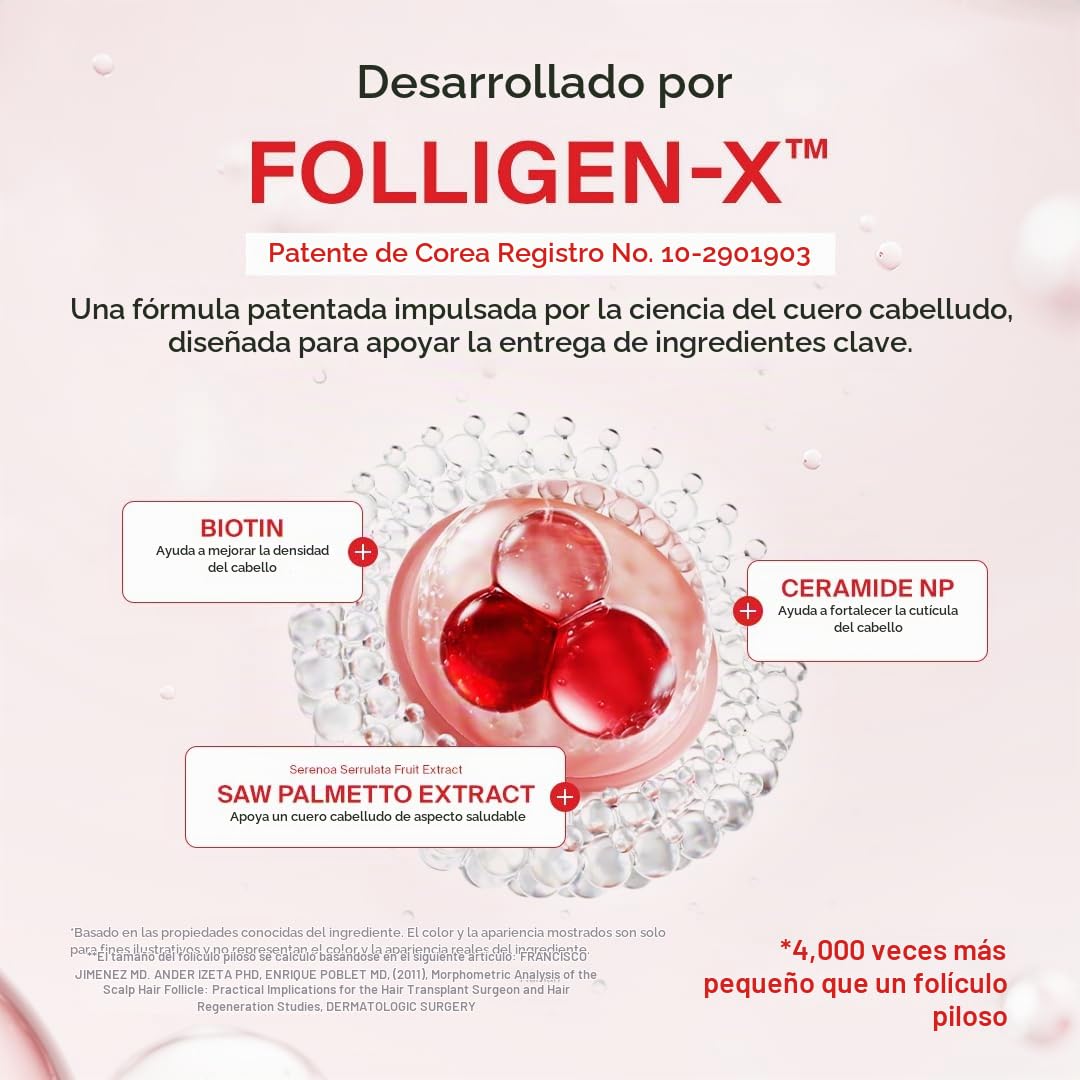 Dr.FORHAIR Folligen - Juego de champú y acondicionador espesante de...