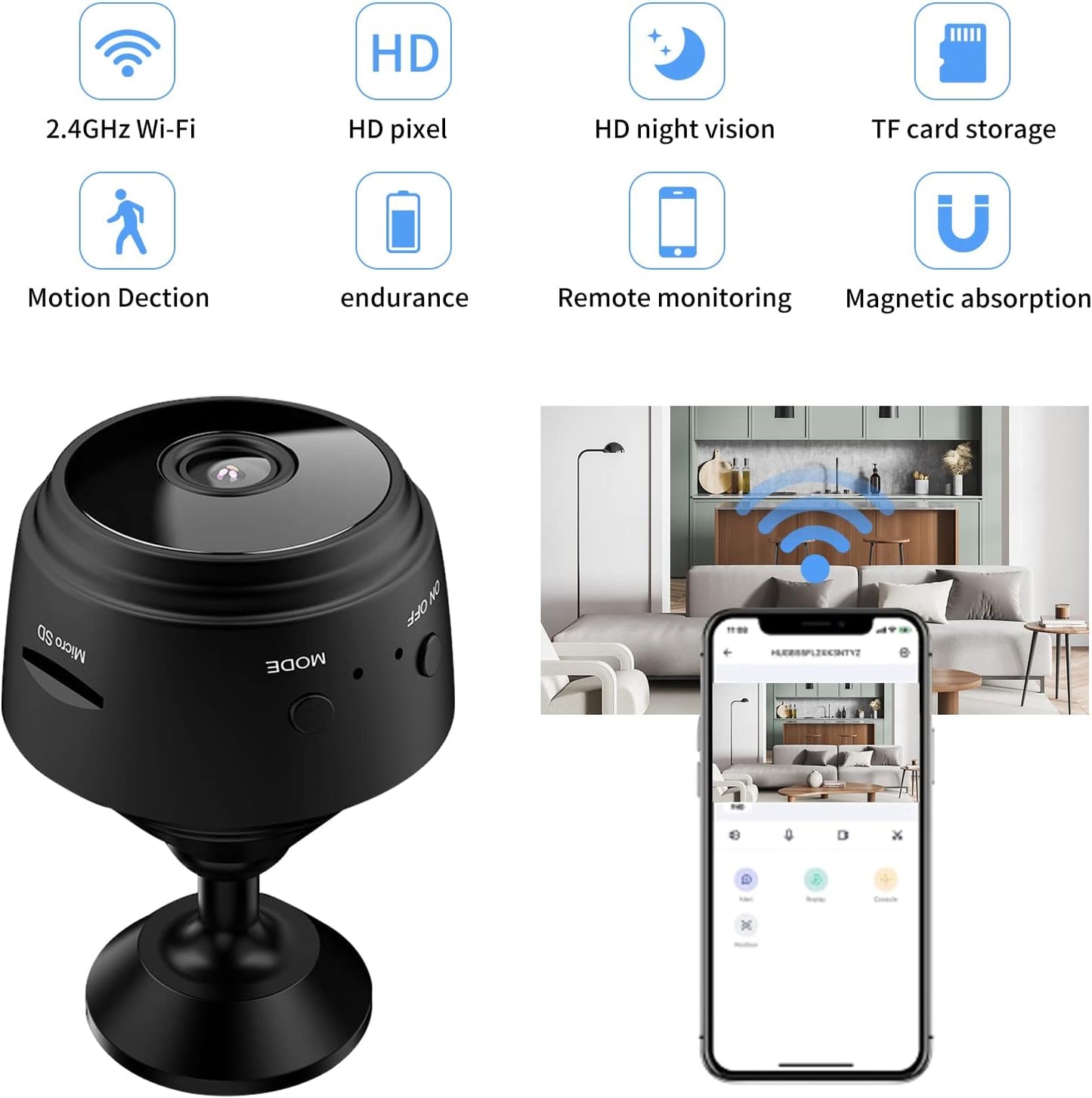 DazcnvGlide Hidden Camera - Spy Cameras - Nanny Cam - WiFi Wireless...
