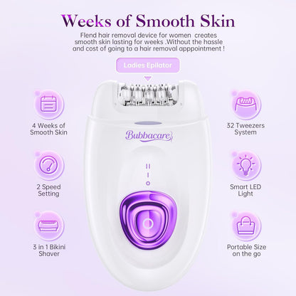 Depiladora para mujeres, dispositivo de depilación facial inalámbri...