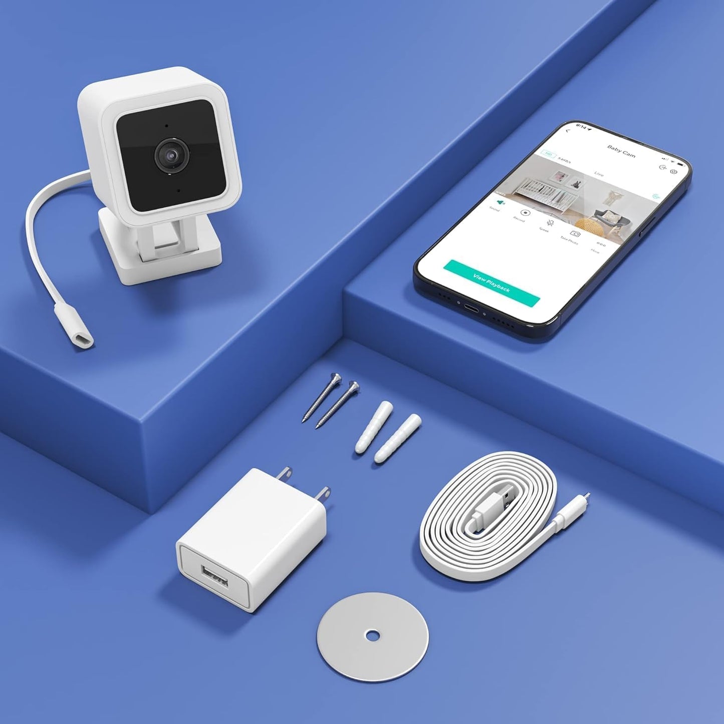 WyzeCam Cam v3 Cámara de seguridad para mascotas, cámara de segurid...
