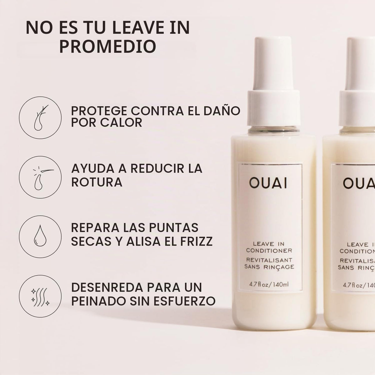OUAI Acondicionador sin enjuague multitarea, aroma North Bondi | Sp...