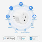 EIGHTREE Enchufe inteligente WiFi que funciona con Alexa y Google H...