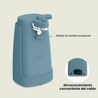 bella Abrelatas eléctrico y afilador de cuchillos, palanca de corte...