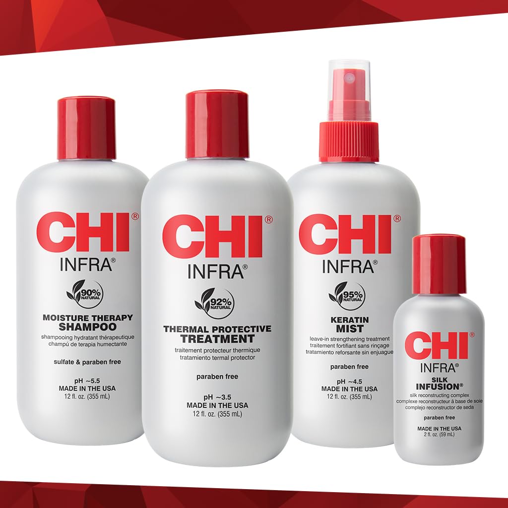 CHI Kit de estilista para el hogar, champú infrarrojo de 12 onzas,...