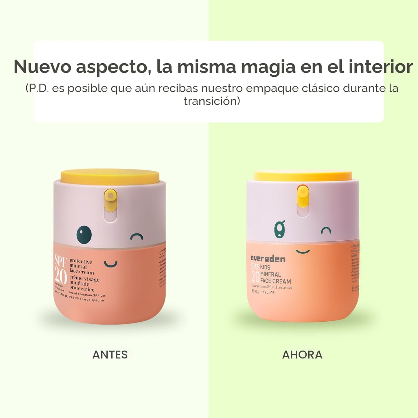 Evereden Crema facial para niños, 1.7 onzas | Loción facial sin fra...