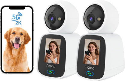 Noorio 5G Cámara de videollamada bidireccional, cámara para mascota...