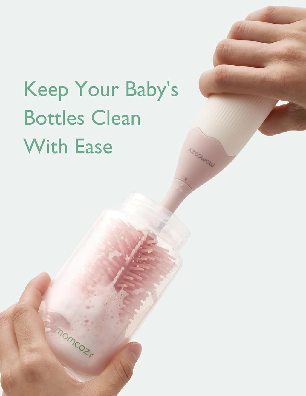 Momcozy Kit de biberones naturales y cepillo para biberones Momcozy...