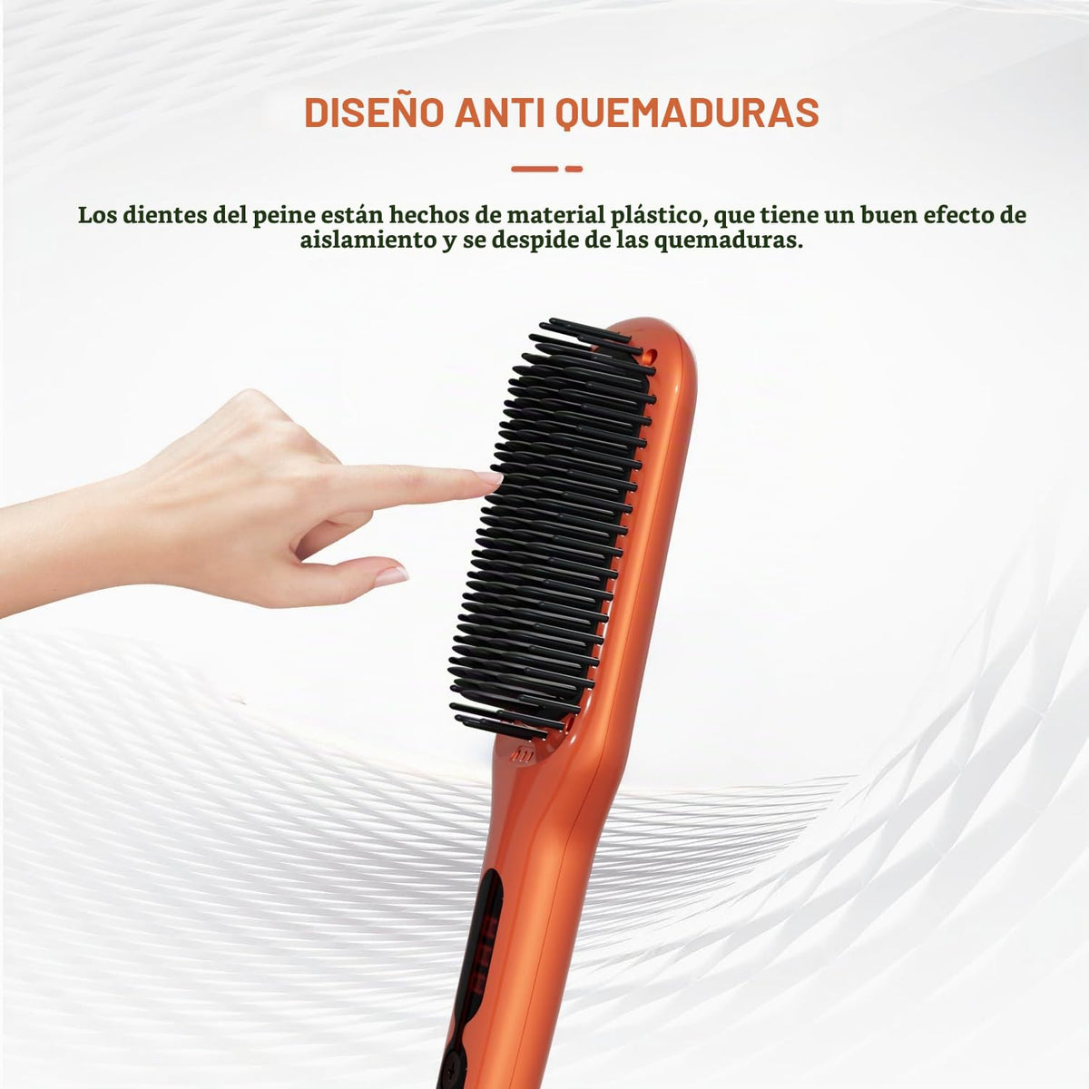 MEGAWISE - Cepillo alisador de cabello con apagado automático iónic...