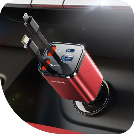 [2026 Ultra-compacto] JOYROOM Cargador retráctil para automóvil de...