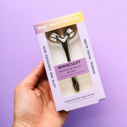 Mei Apothecary MiniSculpt - Mini masajeador facial de acero inoxida...