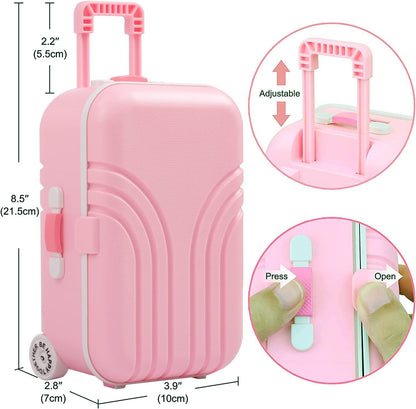 Windolls Maleta para muñecas de 18 pulgadas, accesorios de viaje, a...