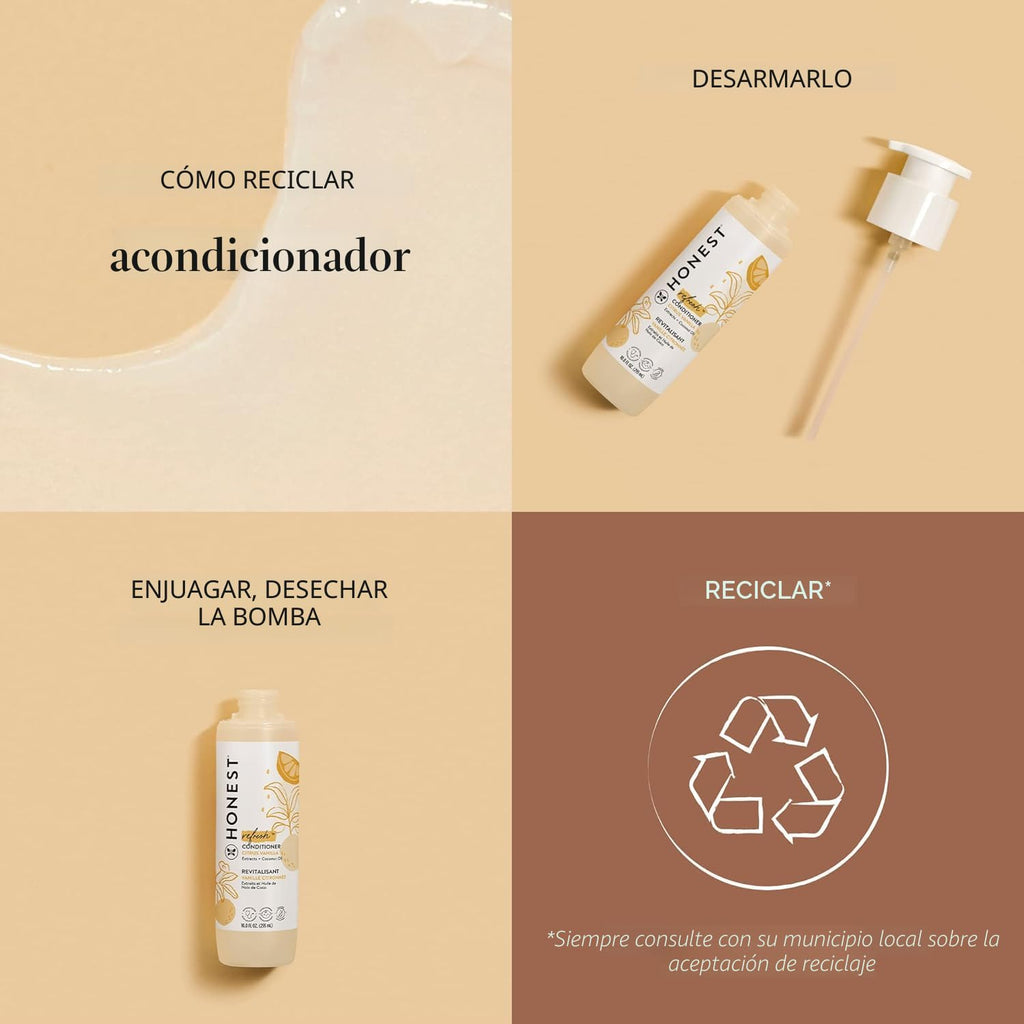 The Honest Company Acondicionador, sin lágrimas, sabor a vainilla c...