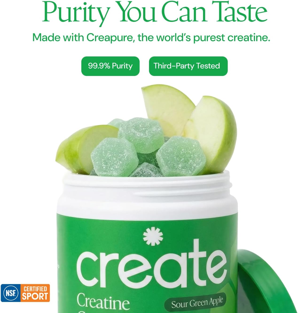 Create Gomitas de Monohidrato de Creatina para Hombres y Mujeres, M...