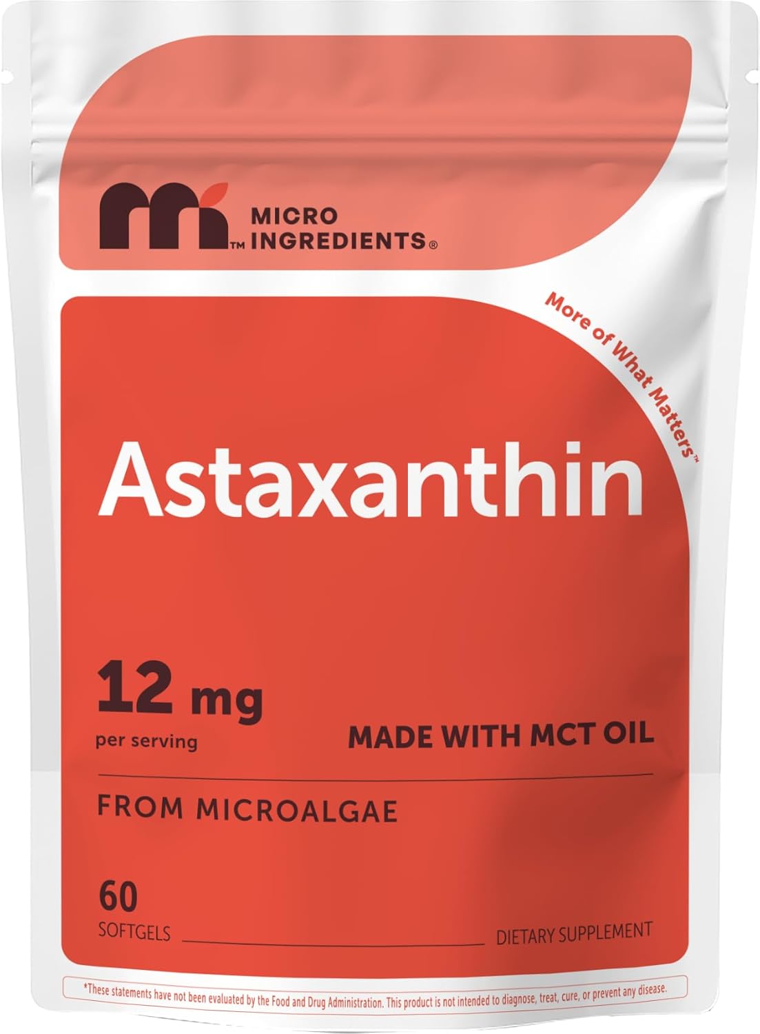 Micro Ingredients Astaxantina 12 mg, 60 cápsulas blandas | Suplemen...
