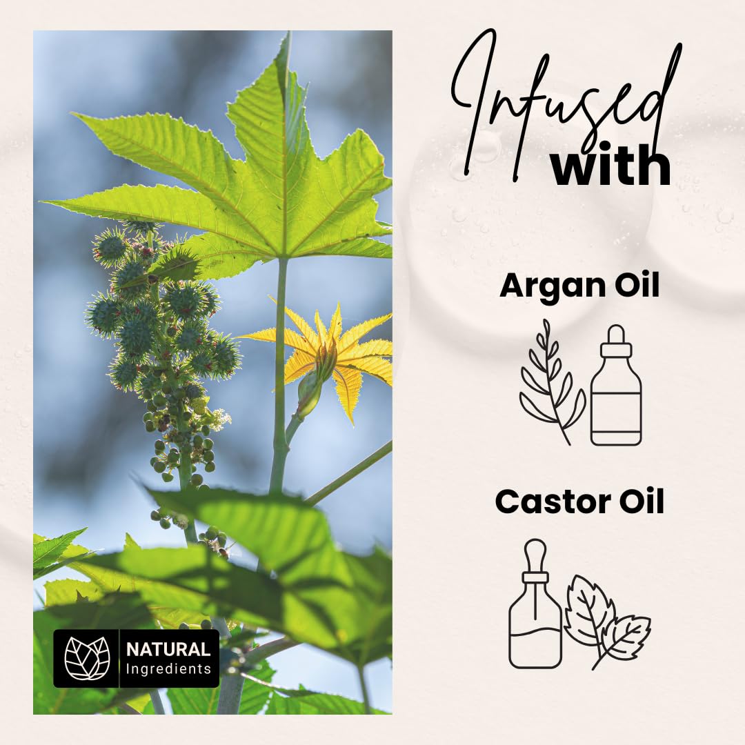 BASK & LATHER Gel de control de bordes Strong Hold con aceite de ricino, no graso, no descamado, sin yeso blanco, de larga duración, apoya el crecimiento del cabello, fórmula natural, para todo tipo