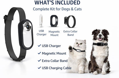 TOYDYLAN Collar de cámara para mascotas para perros y gatos, sin Wi...