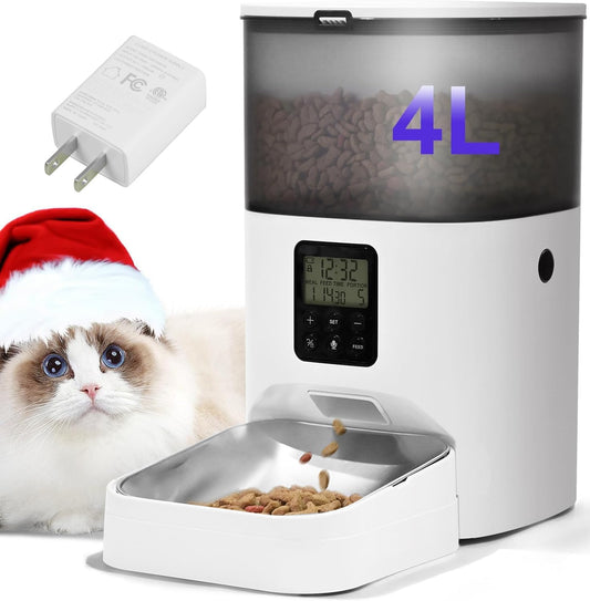 Comedero automático para gatos, dispensador de comida para gatos de...