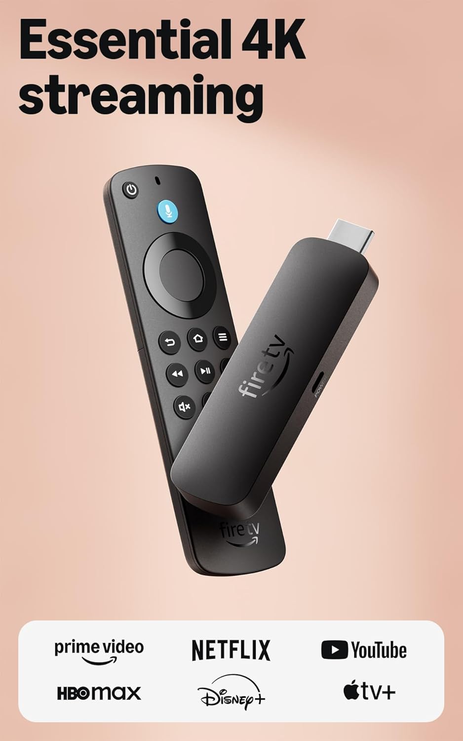 Amazon Fire TV Stick 4K Select (modelo más reciente): streaming en 4K, búsqueda con inteligencia artificial y TV en vivo gratis