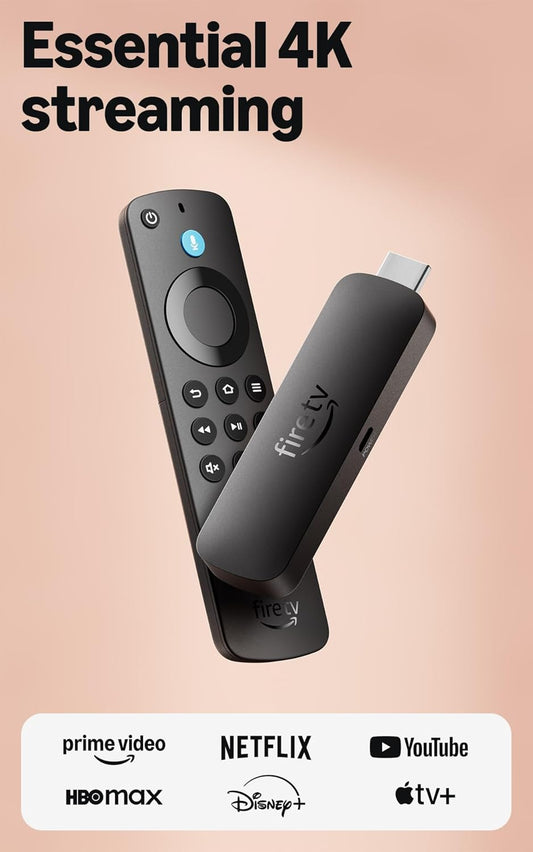 Amazon Fire TV Stick 4K Select (modelo más reciente): streaming en 4K, búsqueda con inteligencia artificial y TV en vivo gratis