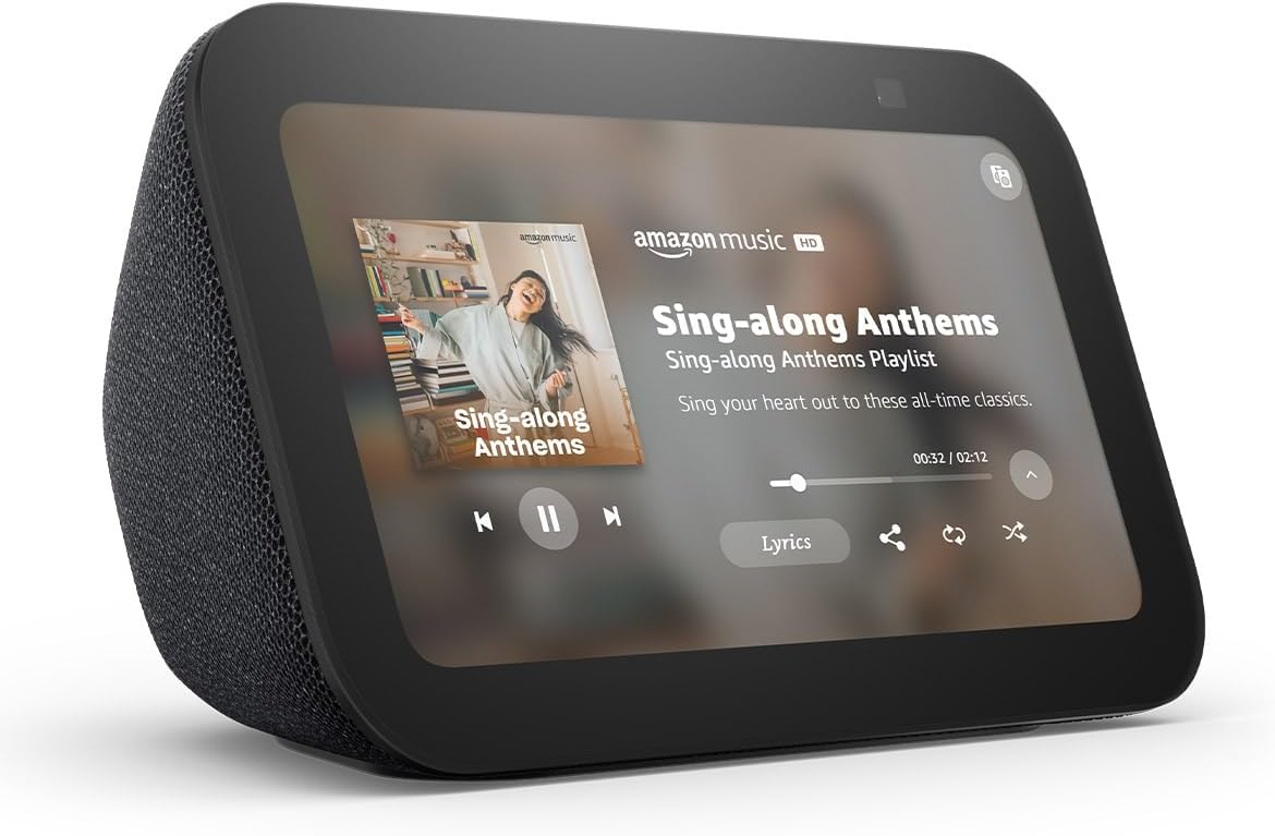 Amazon Echo Show, Pantalla inteligente con 2x bajo y sonido claro,...