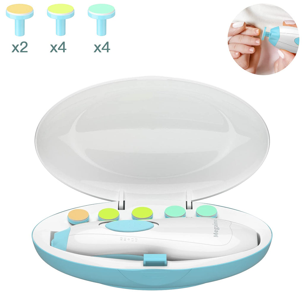 Cortaúñas eléctrico para bebés con luz LED, lima de uñas segura par...