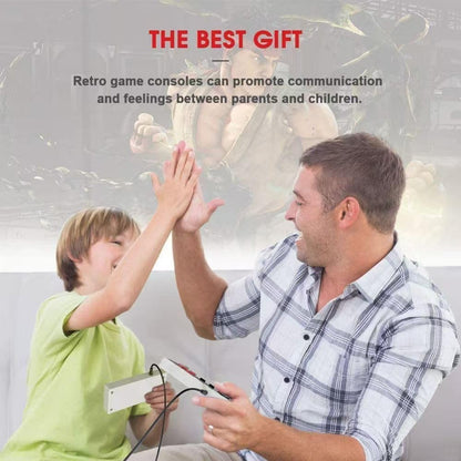 Classic Retro Game Console Built 820 Classic Video Games,Av Output Handheld Game System with Dual Wireless Controllers,Plug and Play.