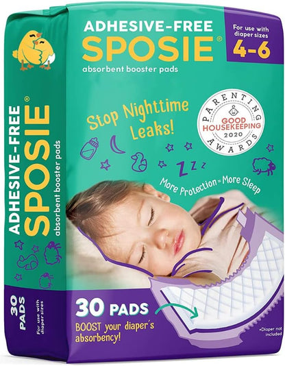 Sposie Almohadillas de Refuerzo para Pañales, Tamaño 4-6, 30 Unidad...