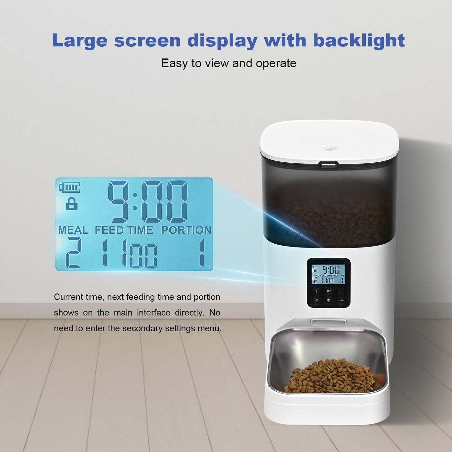 Comedero automático para gatos, dispensador de comida para gatos de...
