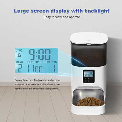Comedero automático para gatos, dispensador de comida para gatos de...