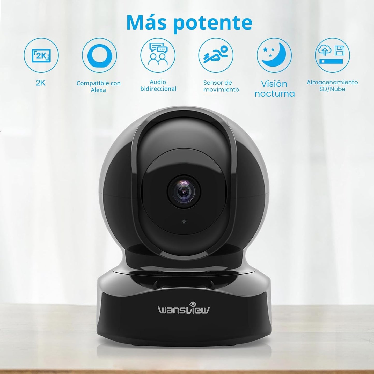 Wansview Cámara de seguridad inalámbrica 1080P HD Wansview, WiFi Ho...
