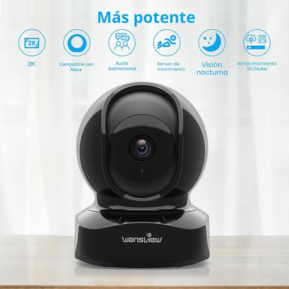 Wansview Cámara de seguridad inalámbrica 1080P HD Wansview, WiFi Ho...