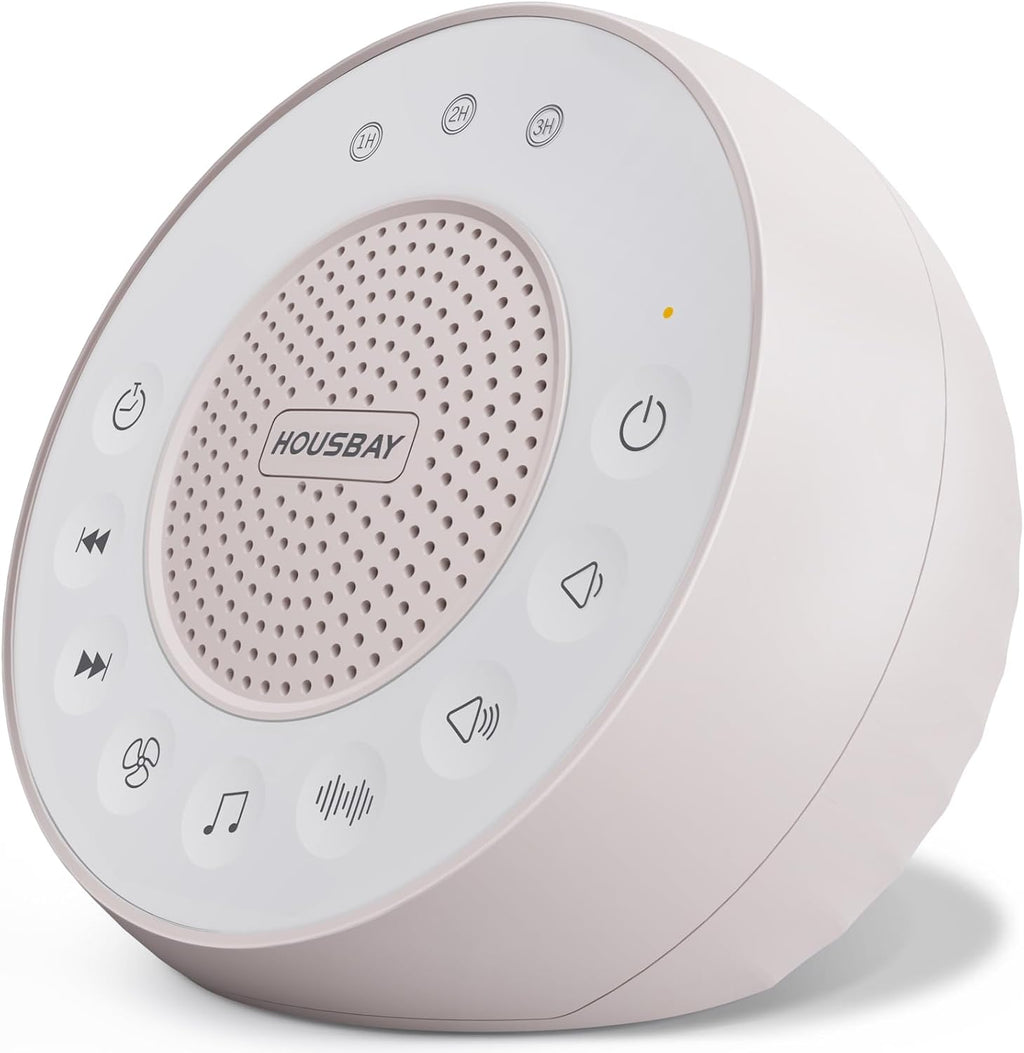 HOUSBAY - Máquina de sonido con ruido blanco para dormir, color ros...