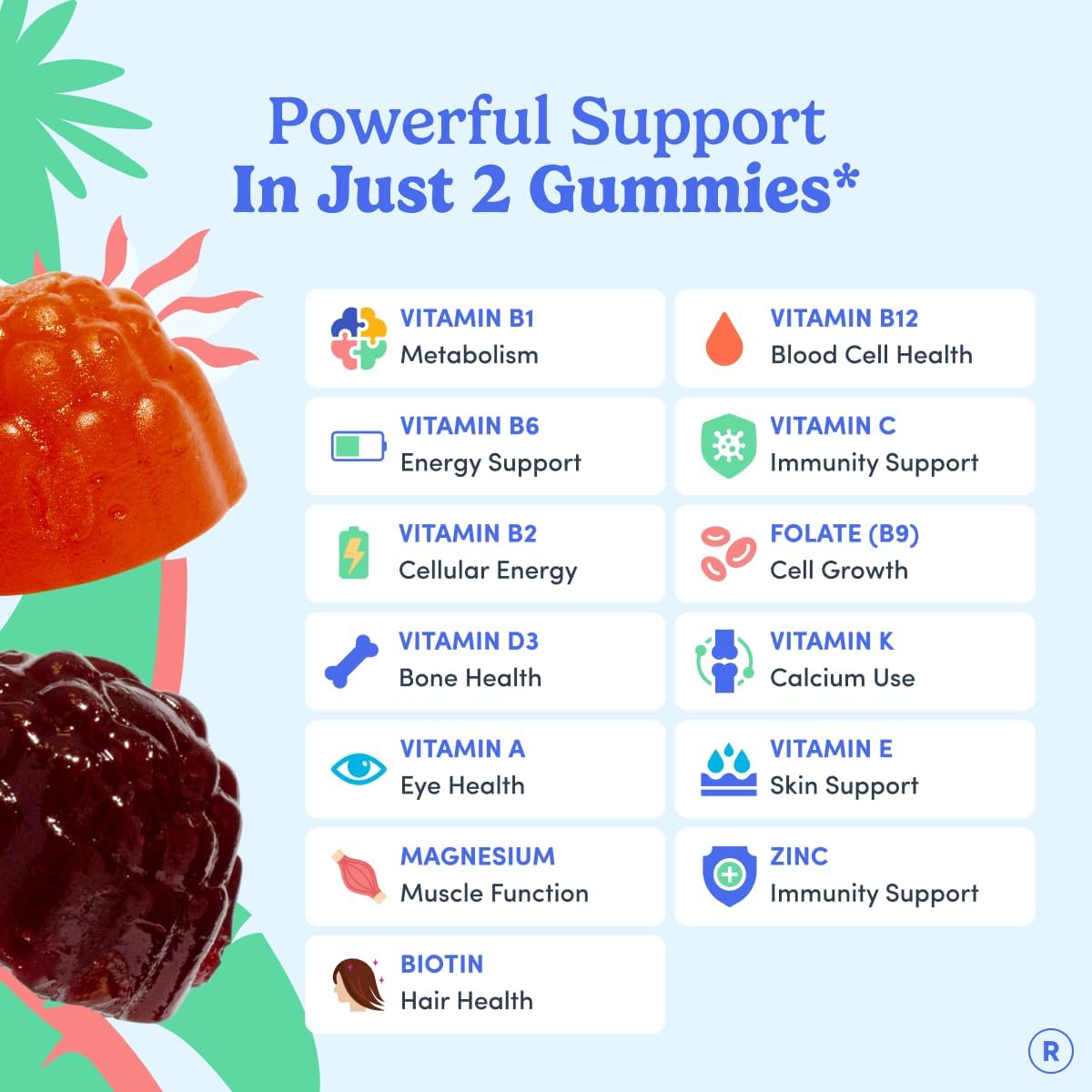 FIRST DAY Multivitamin para mujeres - Gomitas multivitamínicas diar...