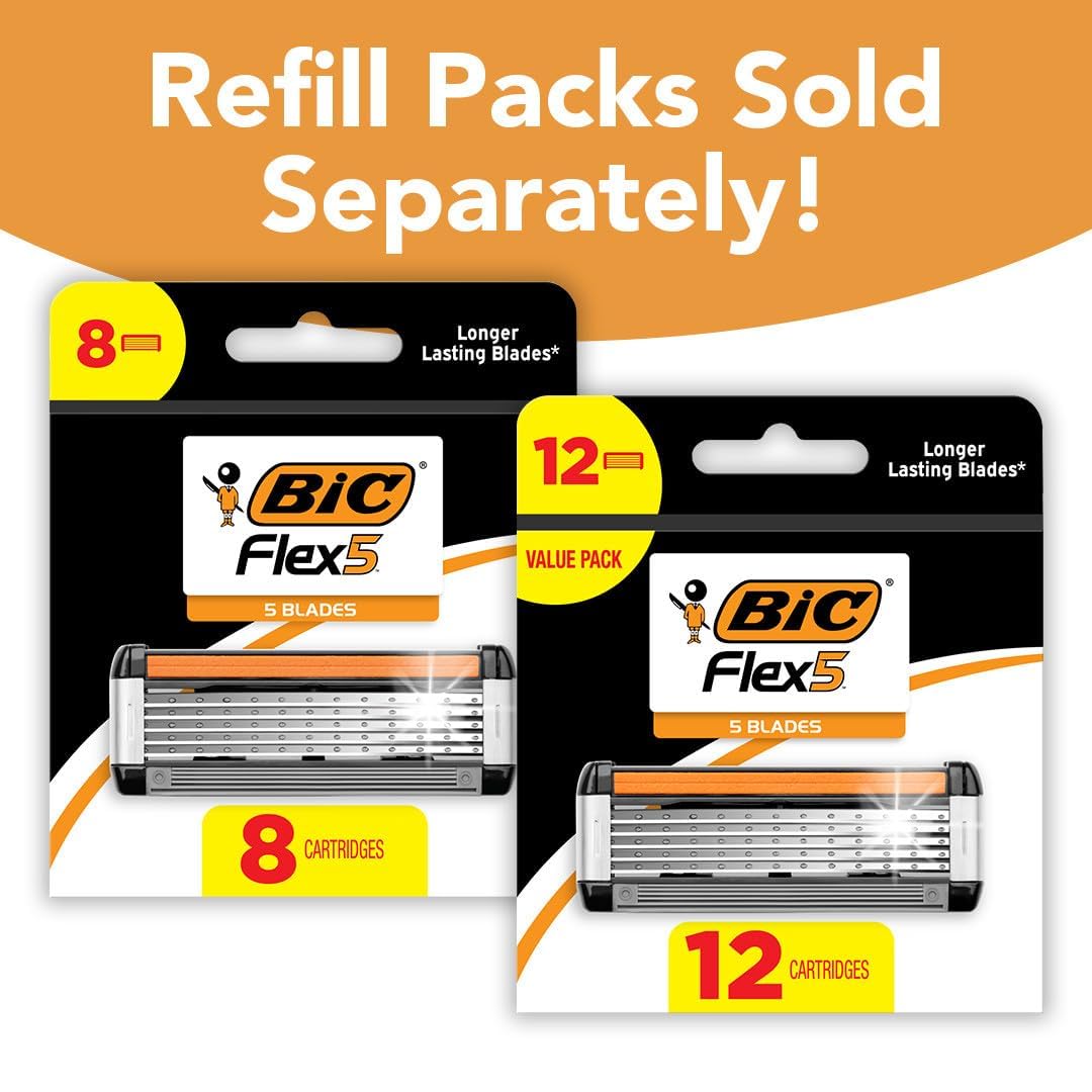 BIC Flex 5 - Maquinillas de afeitar recargables de 5 cuchillas para...