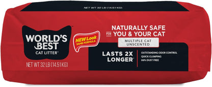 WORLD'S BEST CAT LITTER - Arena para múltiples gatos, sin perfu...