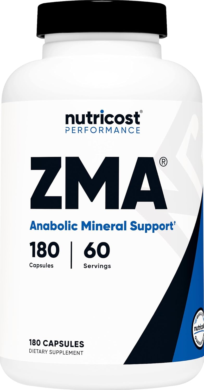 Nutricost ZMA 180 Cápsulas - Suplemento ZMA sin OMG y sin gluten