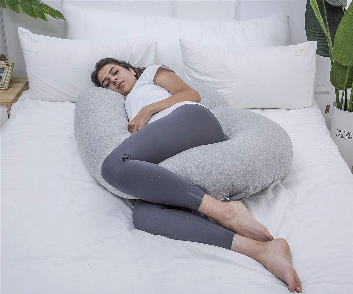 1 MIDDLE ONE Almohada de embarazo, almohada de cuerpo completo en f...