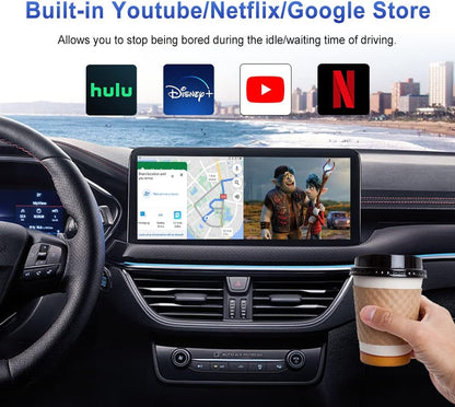 CarlinKit 8+128G - Adaptador inalámbrico CarPlay y Android Auto, CarPlay Ai Box para coche con cable CarPlay, 8 núcleos, GPS incorporado, ultra delgado, sistema Android 13.0, Bluetooth dual, tarjeta
