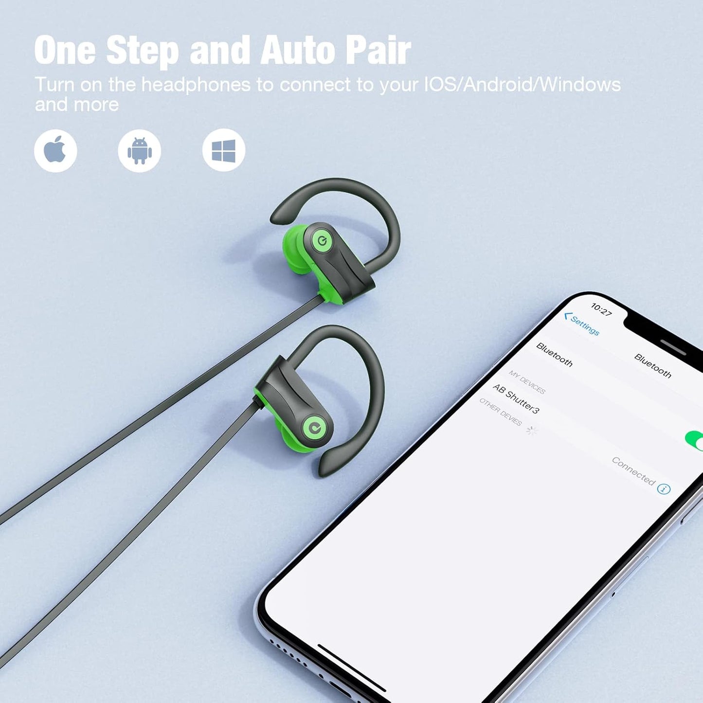 Boean Auriculares Inalámbricos para Entrenamiento Auriculares Bluet...