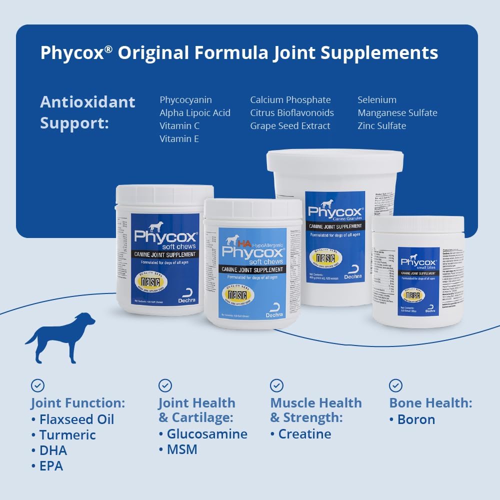 Phycox Suplemento para articulaciones de perro masticables suaves,...