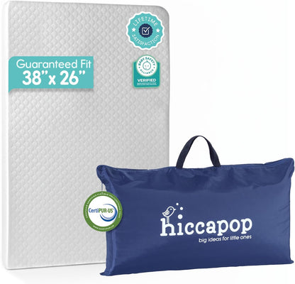hiccapop Pack and Play - Cubrecolchón (38 x 26 x 1.25 pulgadas), al...