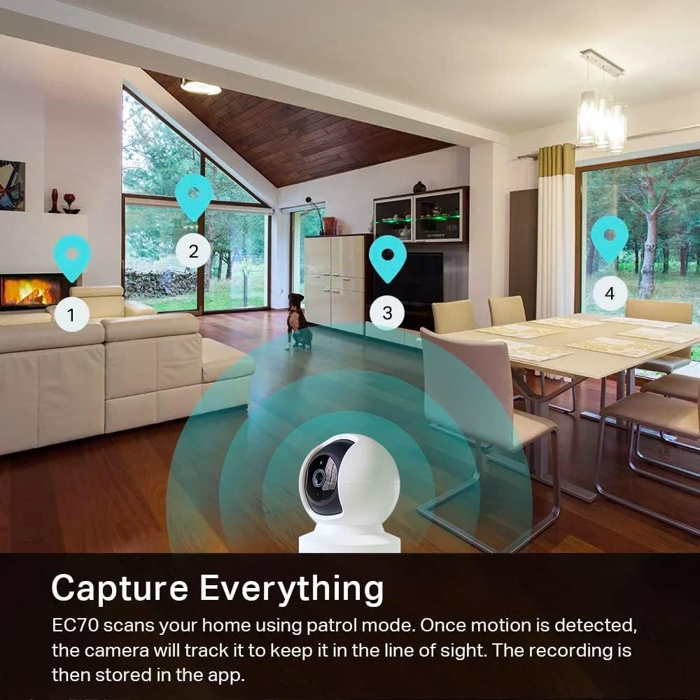 Kasa - Cámara de seguridad inteligente para interiores Pan\/Tilt, c...