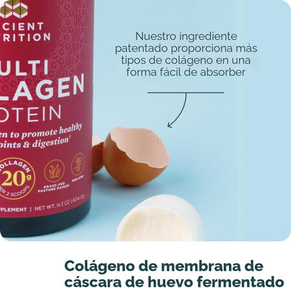 Ancient Nutrition - Péptidos de colágeno en polvo, proteína multi-c...
