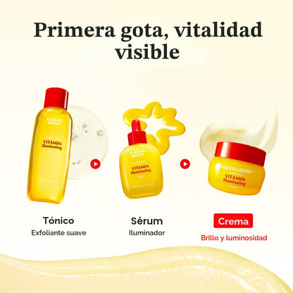 EQQUALBERRY Crema iluminadora de vitaminas, vitamina C y 5% niacina...
