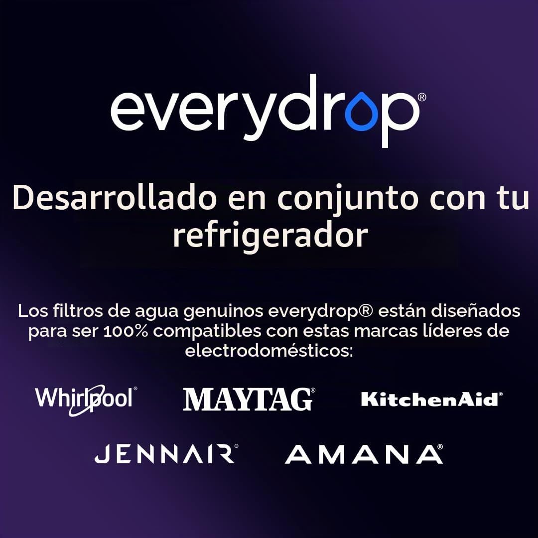 Everydrop by Whirlpool - Filtro para refrigerador de hielo y agua 1...