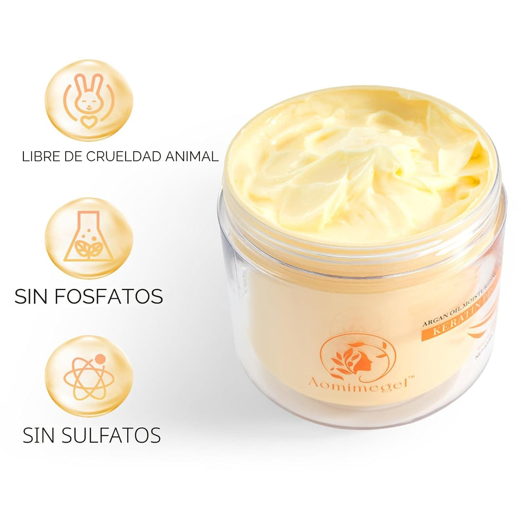 Aomimegel Máscara de Cabello de Colágeno, Máscara de Aceite de Argá...